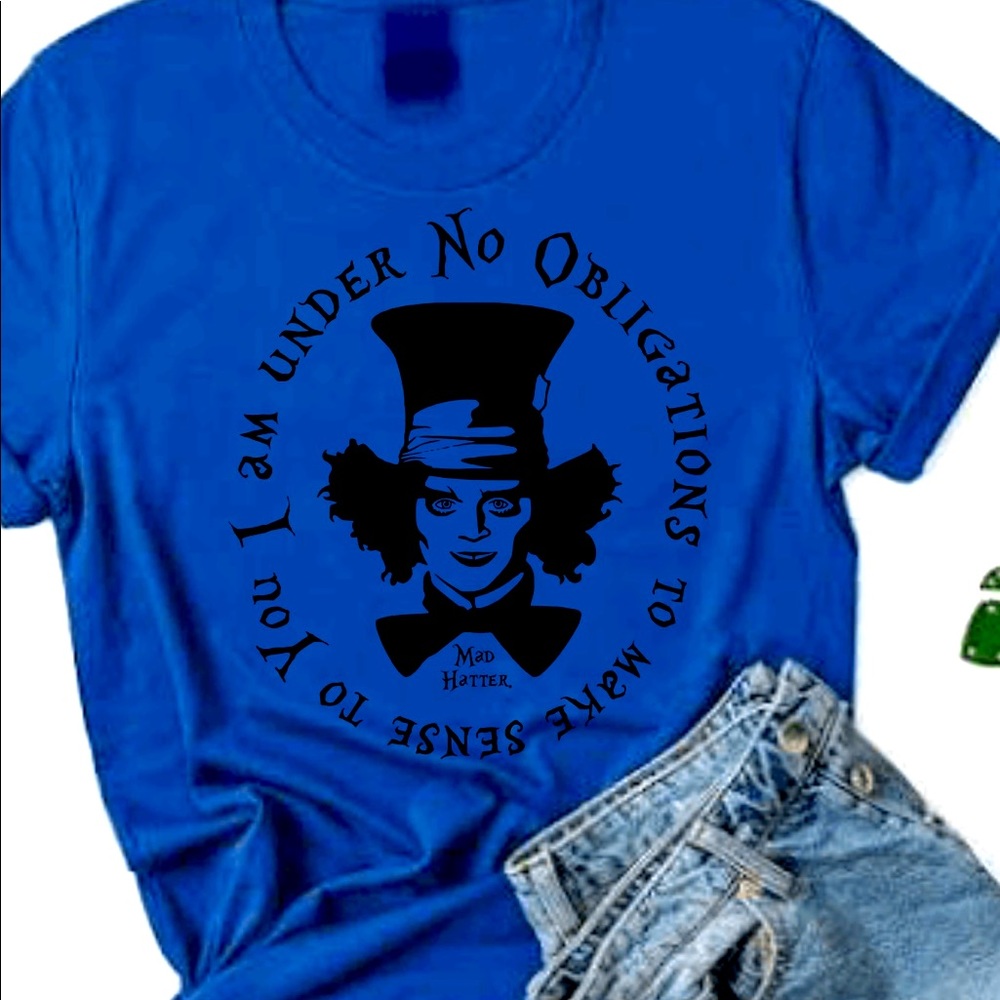 mad Hatter alice in wonderland t-shirt unisex